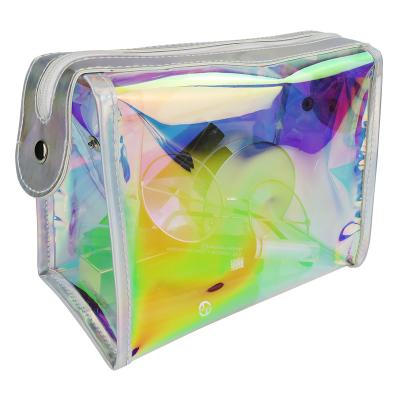 China High Quality PVC Mini Holographic Clear Laser Makeup Bag Vanity Cosmetic Bag for sale