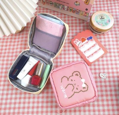 China Lady Women Cosmetic Makeup Bag Sanitary Napkin Bag Coin Purse for sale