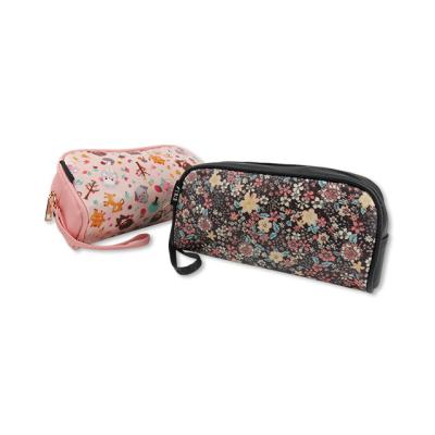 China Recyclable Custom Made Pink Black Toiletry Bag Travel PVC Cosmetic Bags High Quality Makeup Bag for sale