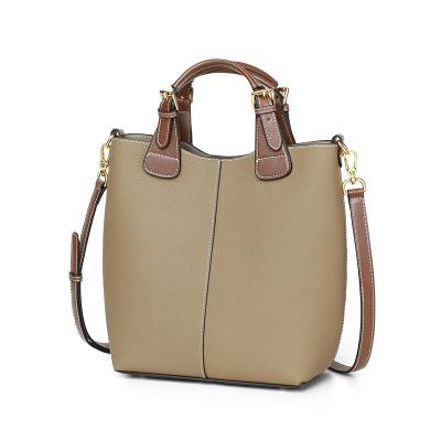 China 2022 Luxury Vintage Bucket Bags For Women Large Capacity Shoulder Bag Cow Leather Messenger Bag Female Big Casual Handbags for sale