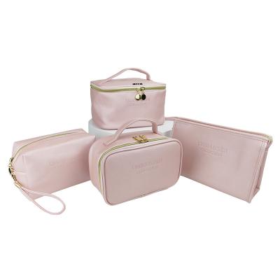 China High Quality OEM/ODM Logo Pink Make Up Brush Storage Custom Makeup Sets Women Cosmetic Pouch Bag for sale