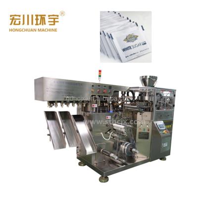 China Hot Sale Beverage and 3 Side Seal High Quality Horizontal Packaging Small Sachet Salt Sugar Granules Packing Machine for sale