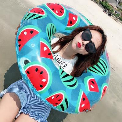 China New Hot Selling Amazon PVC Eco-friendly Travel Push Button Inflatable Swim Float Ring For Adult Or Kids For Outdoor for sale