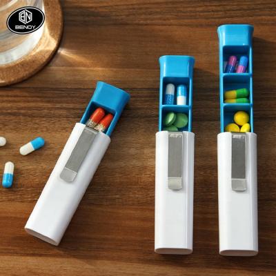 China Good Quality Hot Universal New Arrival Universal ABS Amazon Amazon Selling Portable Pill Box for sale