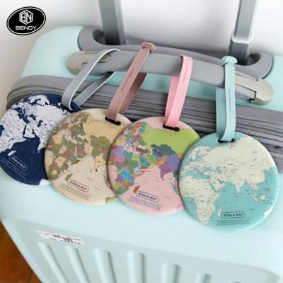 China New Store Credit Cards Amazon Fashion World Map PVC Travel Baggage ID Tag Suitcase ID Tag Baggage Boarding Tag for sale