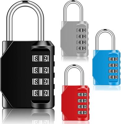 China Hot Sale 4 Digit Combination Lock Eco-Friendly Adjustable Padlock With Hardened Shackle For School Gym Door Locker Gate Barrier for sale