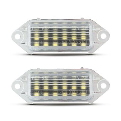 China 2pcs Factory 12V White LED Tail Number Plastic License Plate Lights Replacement For Mitsubishi Lancer / Lancer EVO X Tag Light for sale