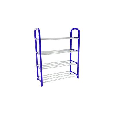 China Hot Sale Minimalist 4 Tiers Metal Storage Rack Removable Metal Shoes Rack for sale