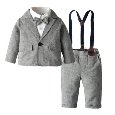 China Smart Casual kids clothes factory Fashion customization Outfit Gentleman Suit Autumn Boys Tuxedos Christmas boys clothing sets for sale