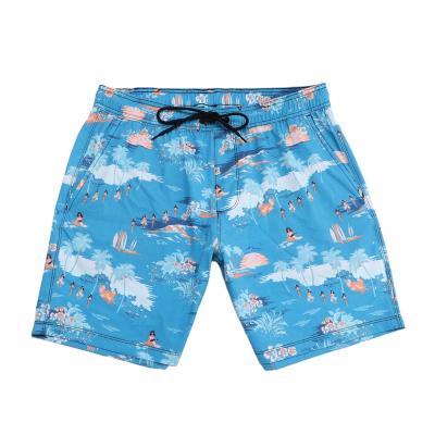 China QUICK DRY Customized decor men's elastic quick drying beach shorts fitness surfing swimming shorts for sale