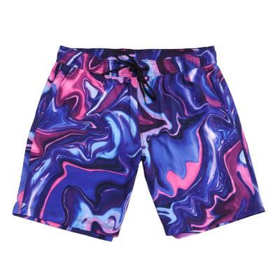 China QUICK DRY Customized brand men's printed running shorts, fitness surfing beach shorts for sale