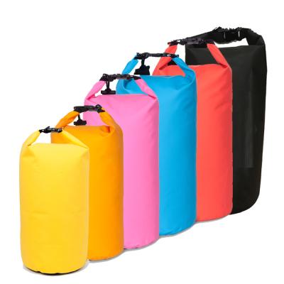 China Orange 20L Waterproof Dry Bag PVC Tarpaulin Fabric Customized Logo for sale