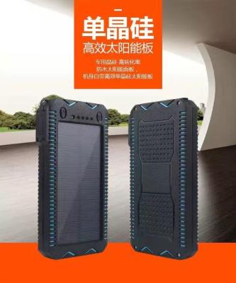 China Banco solar negro 10000mah del poder del cargador del teléfono celular con el mechero en venta