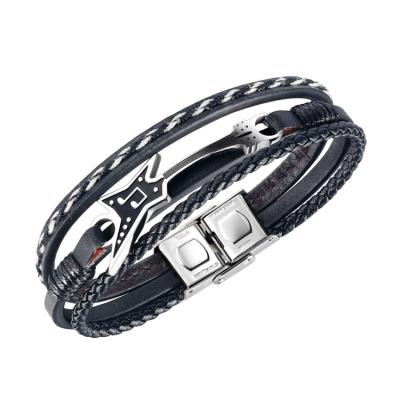 China 2021 New Fashion Casual/Sports Leather Bracelet Men's Handsome Bracelet for sale