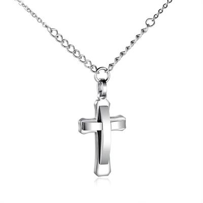 China Mens Religious Popular Necklace Design 316L Stainless Steel Cross Pendant Necklace for sale