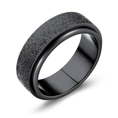 China 2021 Hot Selling Casual/Sporty Stainless Steel Colorful Ring For Women Black Color Ring for sale