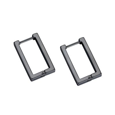 China 2020 hot sale nickel and lead free stainless steel earring rectangle shape earring for men and boys for sale