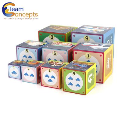 China Construction Toy Wholesale Custom Children Educational Toy Paper cardboard Building Block for sale