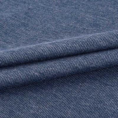 China Wholesale Stretch Blue Brushed 1x1 LYOCELL Stretch Rib Polyester Spandex Tank Top Knit Fabric For Dress Apparel for sale