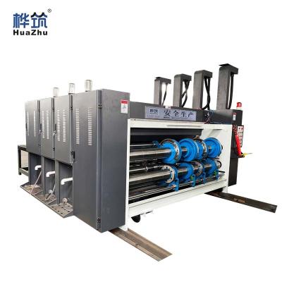 China Corrugated carton forming machine 3 color chain feeding semi-automatic flexo printer slotter and diecutter machine for corrugate carton for sale