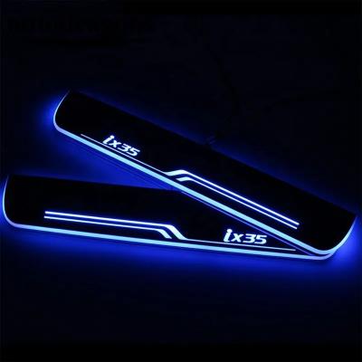 China Placa de alféizar de puerta de bienvenida LED, Pedal de luz LED de desgaste, logotipo de coche con cable inalámbrico, luz LED de Pedal de bienvenida, tira de luz para puerta de coche en venta