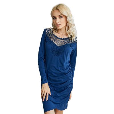 China 2020 Summer New Slim Casual Dress Women's V-Neck Lace Breathable Clothing for sale