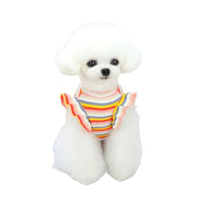 China Cute Stocked Spring Summer Dog Clothes Dress Skirt Vest For Medium Small Dog for sale