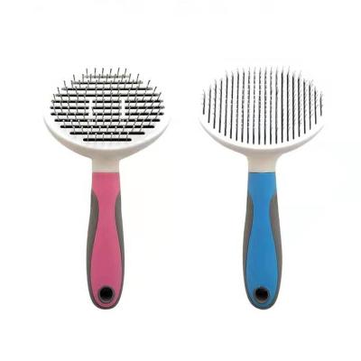 China Viable Professional Stainless Steel Scratch Grooming Comb Shedding Hair Grooming Tool Dog Cleaning Comb for sale