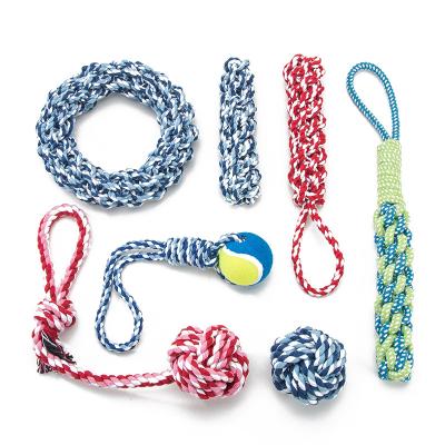 China Stocked Chew Toy Rope For Boredom And Aggressive Dog Cotton Rope Toys Pet Chewers for sale