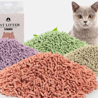 China 6L Clumping Strip Shape Natural Organic Degradable Strong Tofu Cat Litter for sale