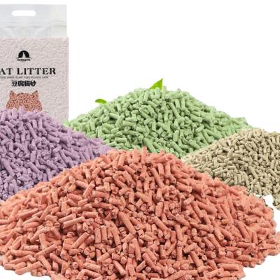 China 6L 2.0mm Clumping Strip Cat Litter Natural High Quality Natural Organic Degradable Strong Tofu for sale