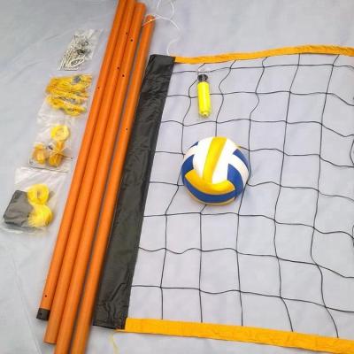 China Foldable Portable Outdoor Sport Volleyball Training Net Set With Pole for sale