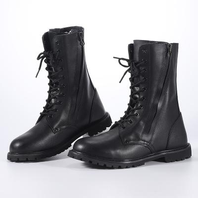 China Men's Waterproof Army Style Mid Calf Boots Men's Martin Climbing Boots Genuine Leather Non-slip Lace for sale