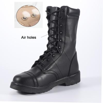 China Breathable Black Leather Outdoor Military Army Police Walking Hunting Men To Combat Tactical Boots for sale