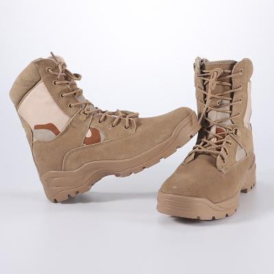 China Steel Toe Men Military Quality Tactical Desert Combat Ankle Army Shoes Breathable Engineer Leather Kick Boots for sale