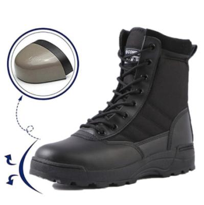 China Best Brown Police Steel Toe Men's Jungle American Field Desert Security Safety Shoes Tactical Army Military Boots for sale