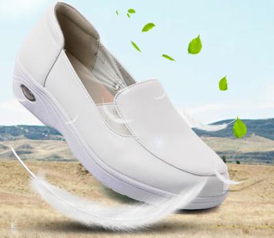 China New Style EVERGREEN Non Slip Breathable Leather Nurse Shoes Girl Flats Outdoor Comfortable Flats Shoes With Wedge Heels Doctors&Nurse Shoe for sale