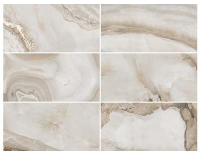 China Modern Natural Stone Polished Gray Onyx Stone Decorative Wall Panel For Sale for sale