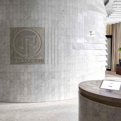 China Modern Project Case Show JFJ Productions Project Bianco Carrara White Marble for sale