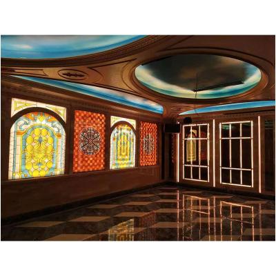 China Leisure Facilities Art Design Stained Glass For Windows Stained Sheet Glass Stained Glass Decoration for sale