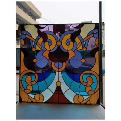 China Leisure Facilities Customized Design Stained Glass Window Stained Glass Decoration Stained Glass Ceiling Panels for sale