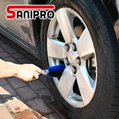 China Car Wheel Motorcycle Wash Sweep Sanipro Alloy Wheel Car Wheel Wash Brush Household Tire Car Wash Cleaning Remover Factory Car Brushes for sale