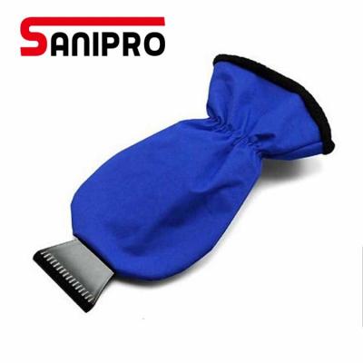 China Hot Sale Snow Sanipro Updraft Cleaning Customized ABS Car Window Ice Scraper Snow Scraper Ice Scraper With Polyester Glove for sale