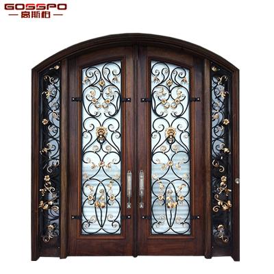 China XS10-011 Modern Timber Teak Solid Wood Glass Door for sale