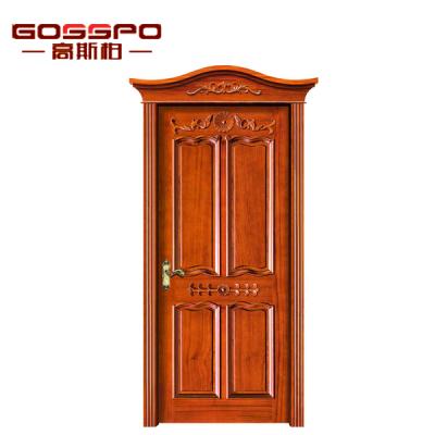 China Anti-Aging Front House Main Wood Door Apartment Models Apartment Door Design for sale