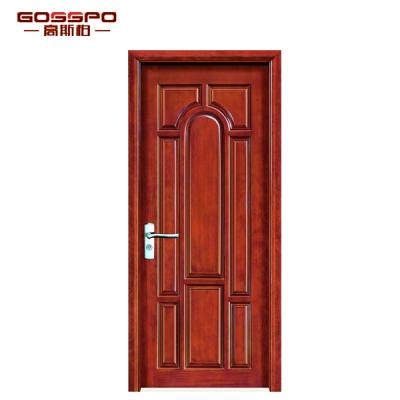 China Key Proof Etc Interior Door Design Sound Single Leaf Design Panel Wooden Single Door Wooden House GSP2-004 for sale