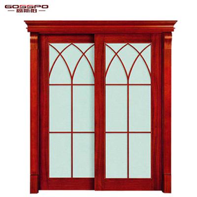 China XS3-022 Anti-Aging Bathroom Frame Sliding Glass Door Wooden Swing Kitchen Door for sale