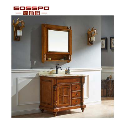 China Water Proof GSP14-004 Modern Solid Wood Bathroom Cabinet Bathroom Furniture for sale