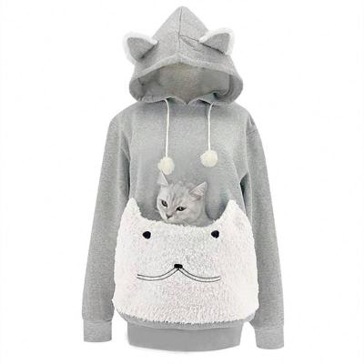 China New Large Pocket Pet Breathable Casual Ladies Hoodie Ladies Plaid Plus Size Hoodie for sale