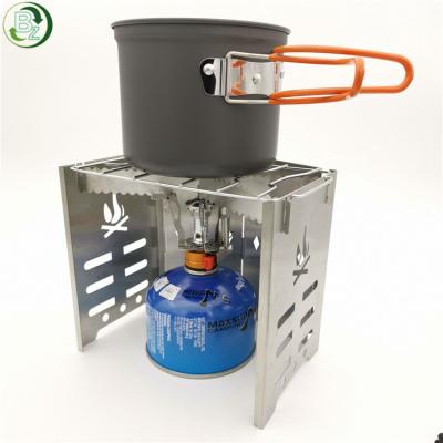 China Outdoor gear portable camping wood stove wood camping stove for BBQ cooker stainless steel folding camping stove for sale